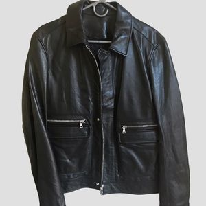 NWOT Men Vince Leather Moto Jacket
